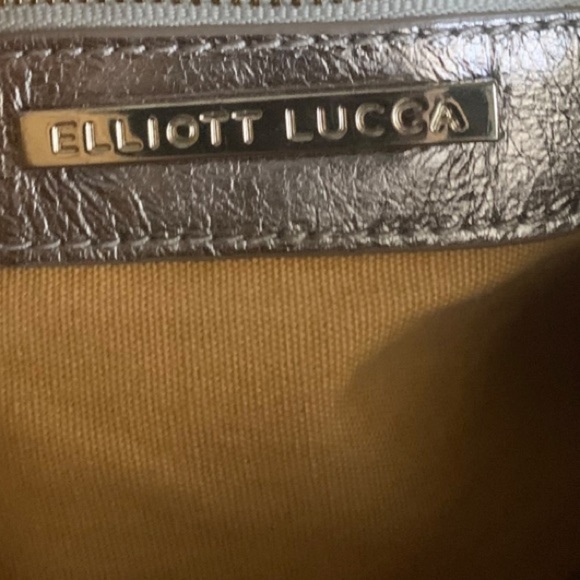 Elliot Lucca Short Strap Leather Mini Hobo Bag Pewter Ladies Short Strap Handbag - Picture 7 of 11